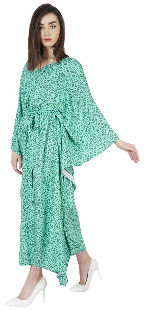 Moomaya Printed Sleep Loungewear For Women Kimono Sleeves Kaftan Resort Dress  Maternity