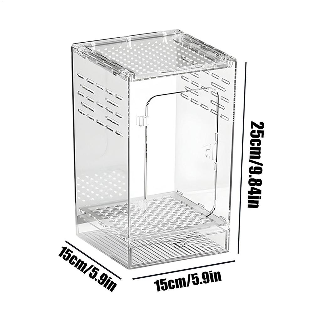 Jumping Spider Habitat Comfortable Acrylic Full Transparency Small Reptile Enclosure Habitat For Lizards Small Turtles Snails