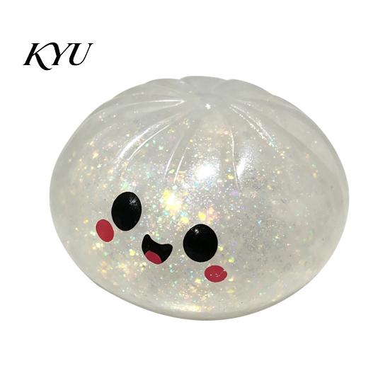 Weiches Knetspielzeug für Angst und Konzentration Halloween-Brötchen mit Dampfer, Sensorischer Fidget Stressball, Gruseliger Geist Dehnbares TPR-Spielzeug Kürbis zur Entspannung