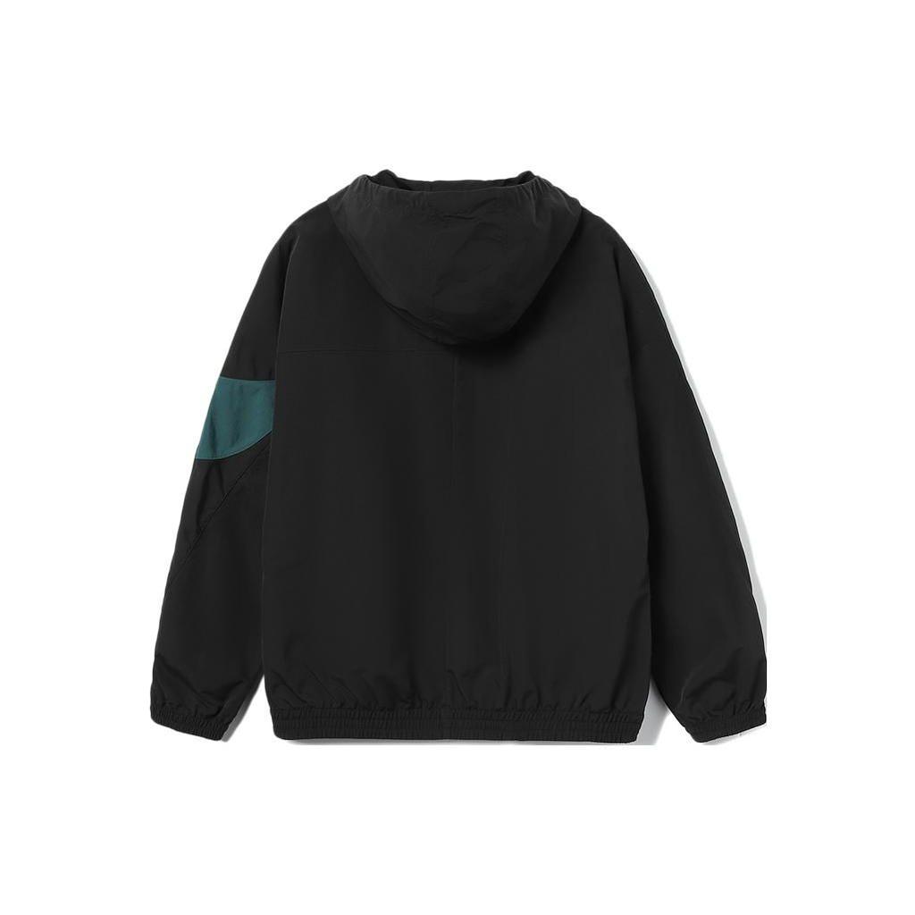 Li Ning Sports Trend Series Color Block Loose Hoodie Unisex Outerwear Standard-Black YFDT207-2