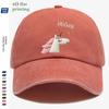 D Flat  pc Unicorn Cartoon Flat DD Flat Printed Baseball Cap Cute Plush Unicorn Head Design Pink And White Color Matching
