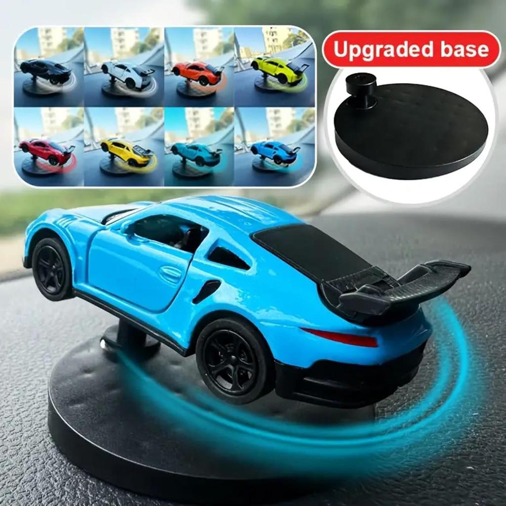 Alloy Car Model Drifting Spin Ornament, Cars Spin Dashboard Decoration, Sports Car Model That Can Sway Dynamic Interior Dash Ornament, Vehicle Turn