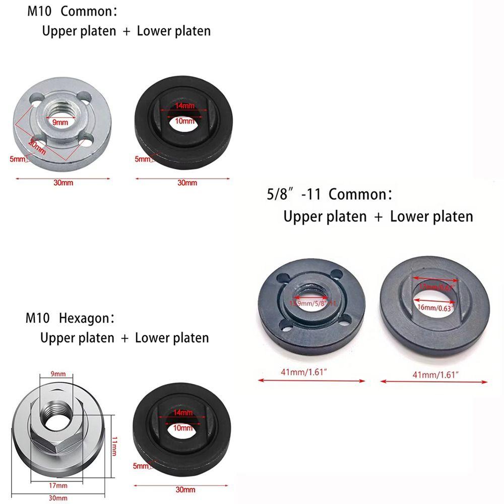 Hexagon Nut Angle Grinder Pressure Plate M10 Pressure Plate Cover New Inner Outer Flange Nut