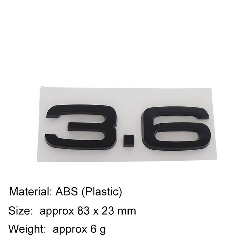 3D Premium 2.4 2.8 3.2 3.6 4.2 4.6 Logo Sticker Tail Bumper Badge Auto Rear Trunk Emblem Accessories