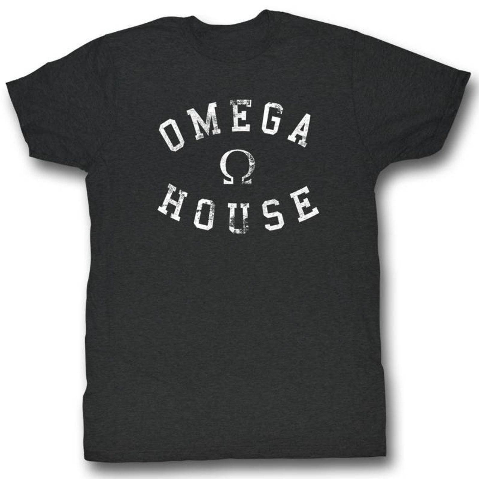 Animal House Omega House Black Heather Adult T-Shirt S