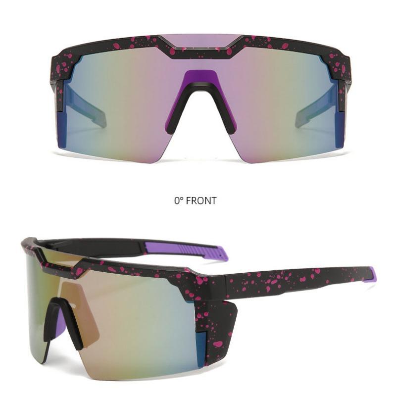 Новые цельные квадратные очень большие спортивные мужские солнцезащитные очки — фото 8