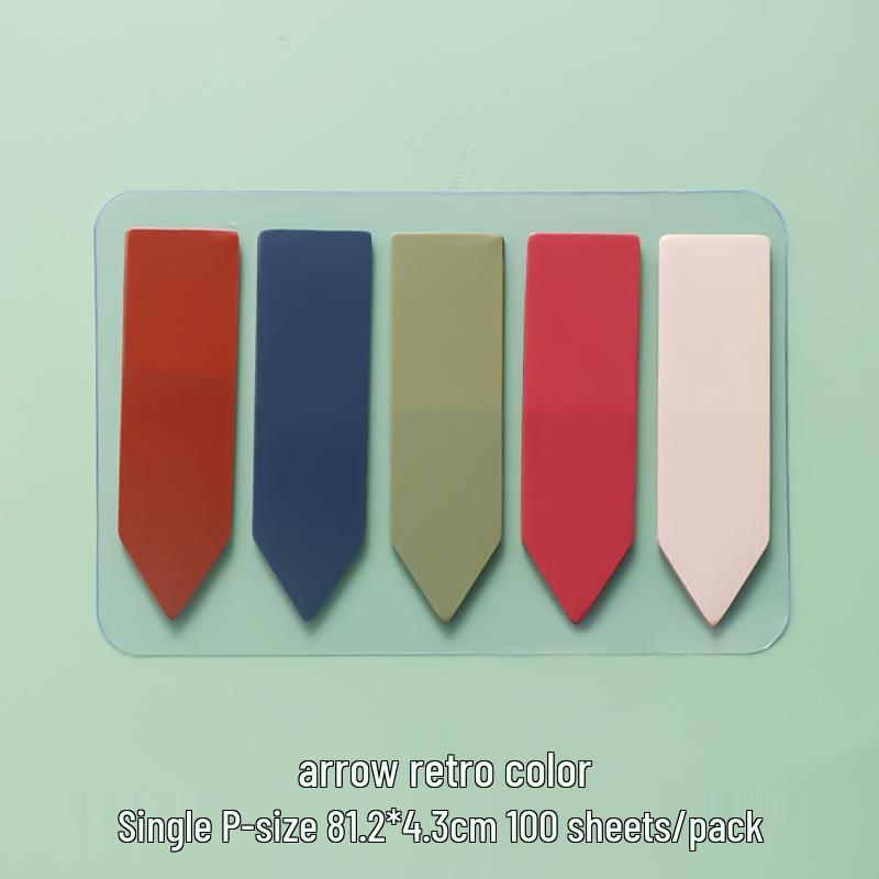 Morandi Color Index and Fluorescent Sticky Notes for Students: Highlight and Categorize with Stationery Labels