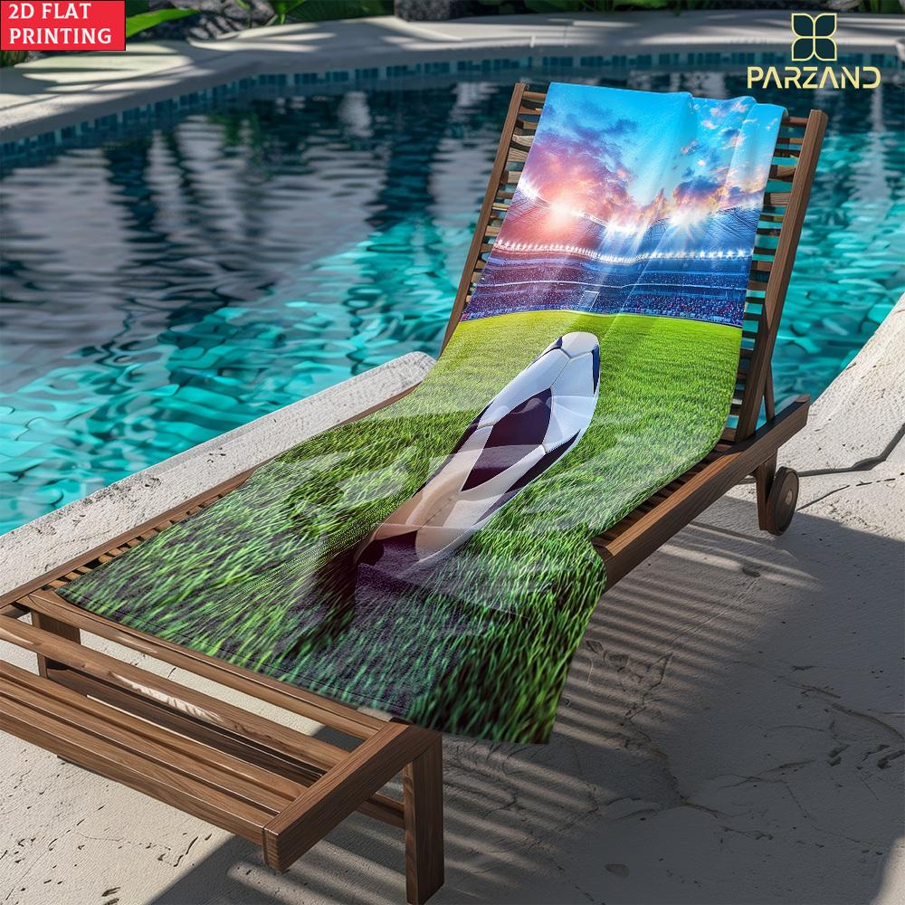 Football Field 2D Print Beach Towel Microfiber Soft Ultra Absorbent Lightweight Quick Dry Towel for Beach Party Travel Camping H