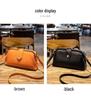 2025 Summer Women's Soft Leather Gold Shell Messenger Bag - Retro Style for Trendy Taiwanese Fashion