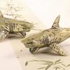 New Great White Shark Brass Figurines Antique Making Old Desk Decoration Marine Animal Statue Domineering Natural Room Decor