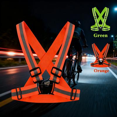 High Visibility Reflective Vest Outdoor Reflective Safety Vest Hiking Accessories Adjustable Jacket for Outdoor Cycling Walking