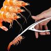 PULABO Stainless Steel Portable Shrimp Peeler/Sheller, Creative Kitchen Utensil for Easy Peeling and Shrimp Meat Removal (1 Pack)