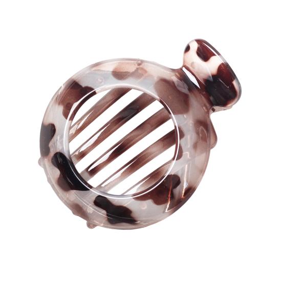Women Hair Clip Round Anti-slip Teeth Hair Claw Hollow Design Back Head Hair Clamp Hair Styling Tool Hair Accessories
