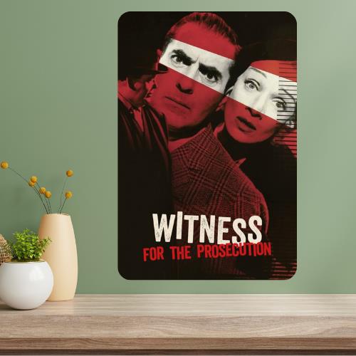 Witness for the Prosecution Classic Movie Metal Poster Sign 20x30cm（7.8x11.8inch）