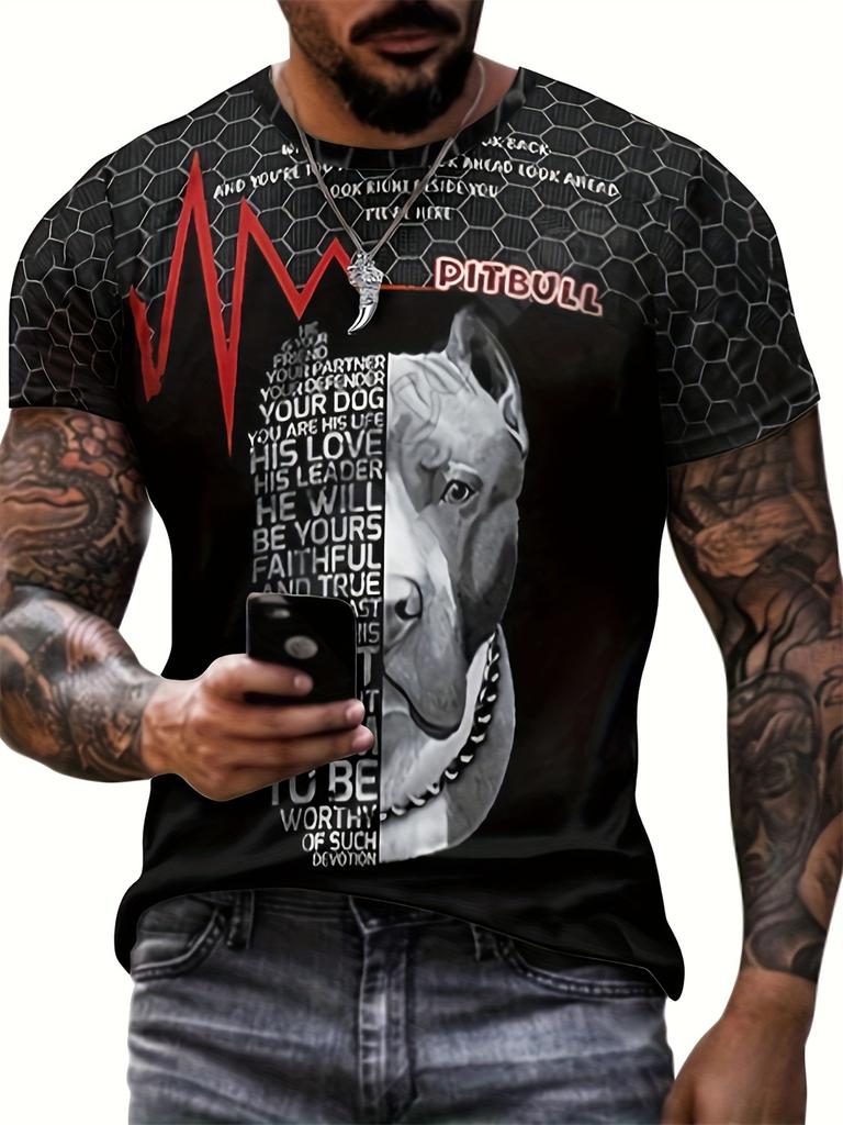 Cross Print Men's Graphic Design Crew Neck T-shirt Casual Tshirts for Summer Men's Clothing Tops for Daily Gym Workout Running