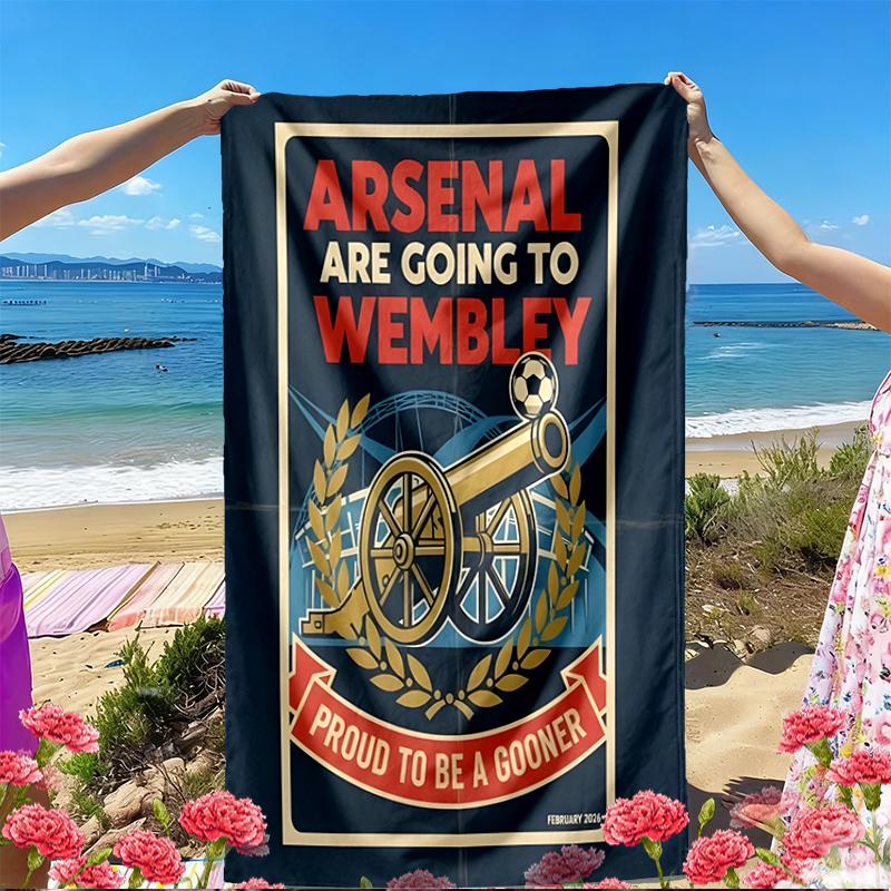 Arsenal F.C Print Beach Towel, Versatile Lightweight Absorbent Beach Towel for Pool Surf Yoga Bathroom, Perfect Birthday Holiday Gift