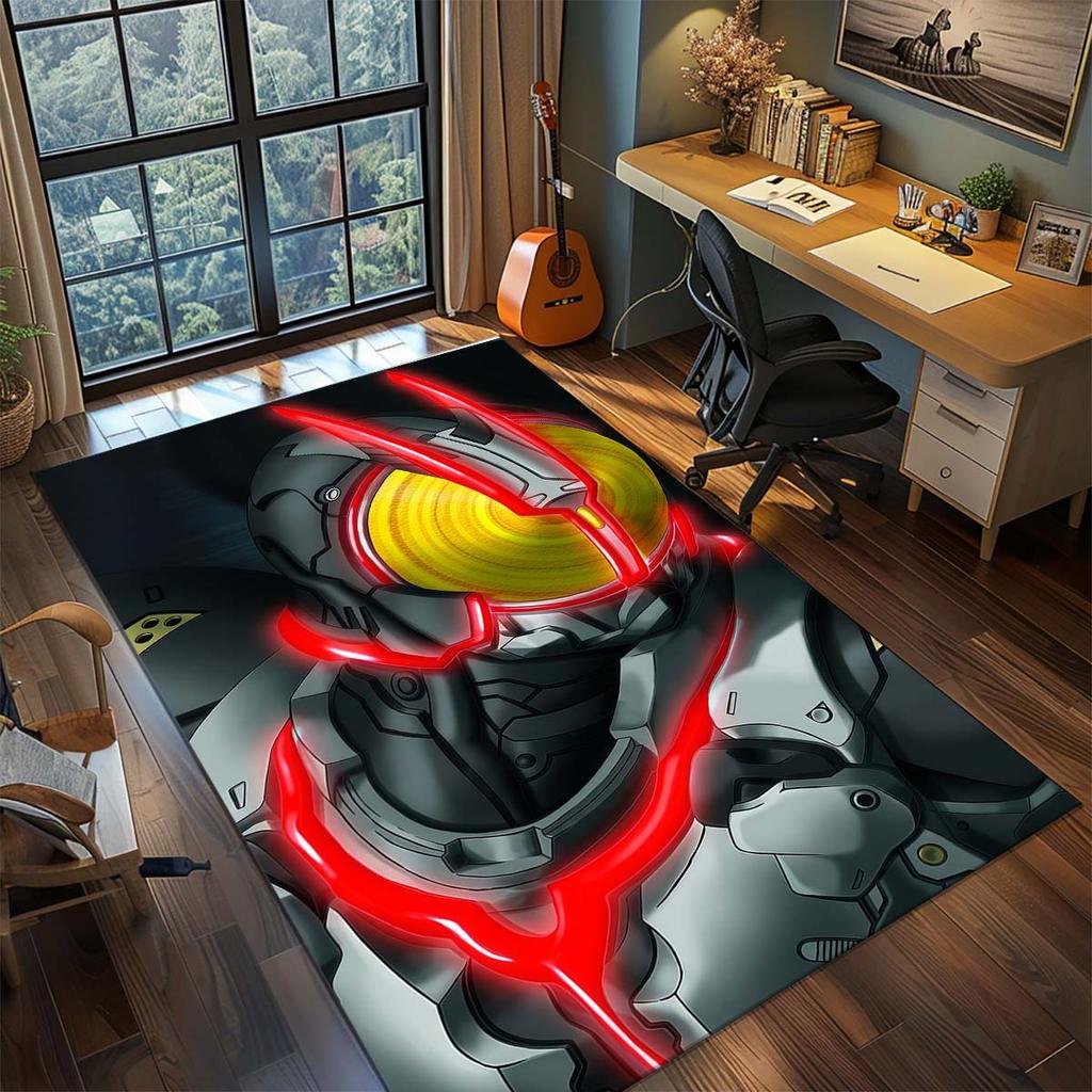 Kamen Rider Teppich für Wohnzimmer Schlafzimmer Heimdekoration Coole Film-Matte Bodenmatte