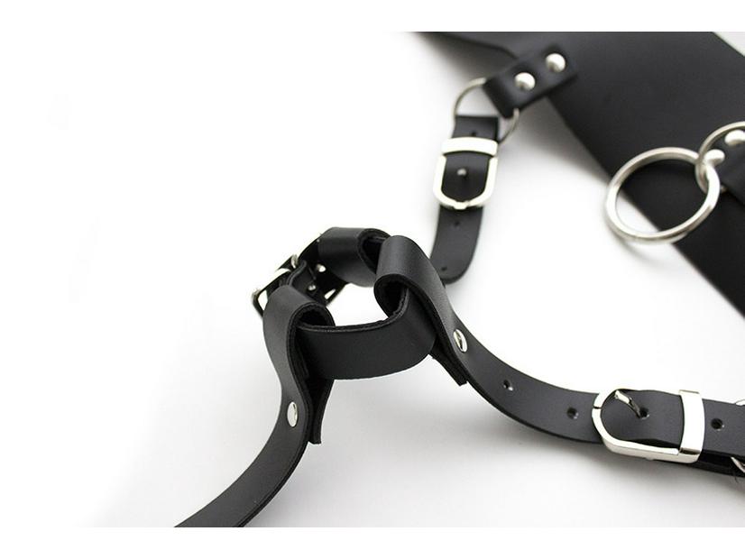 Erotic Wearable Bondage Pants with Massage Stick for SM Training and Pleasure