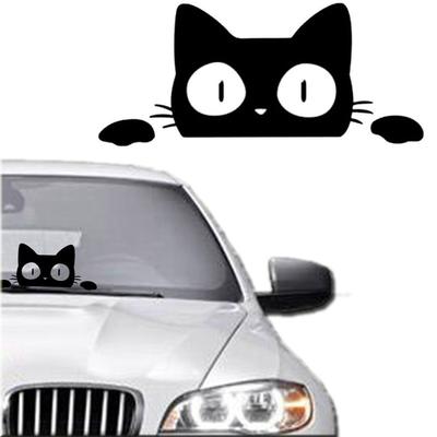 Car Door Window Funny Decoration Car Sticker Vinyl Vehicle Decal Surprise Cat Peeking