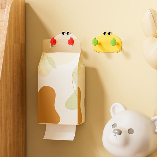 Badezimmer Handtuchhalter Aufbewahrungshaken Starke Tragfähigkeit Einfache Installation Cartoon Krabbenförmiger Wandhaken