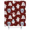 TU Cute Polar Bear Shower Curtain Winter Animal Pattern Bathroom Decor Waterproof Fabric Home Decor Farmhouse Style Washable