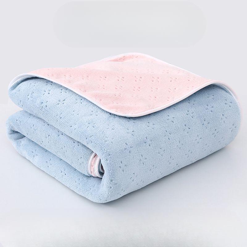 Two-color Bath Towel Coral Velvet Face Wash Towel Thickened Moisture-wicking Fast-dry Large Bath Towel Three-piece Set Couple Beach Wrap Towel
