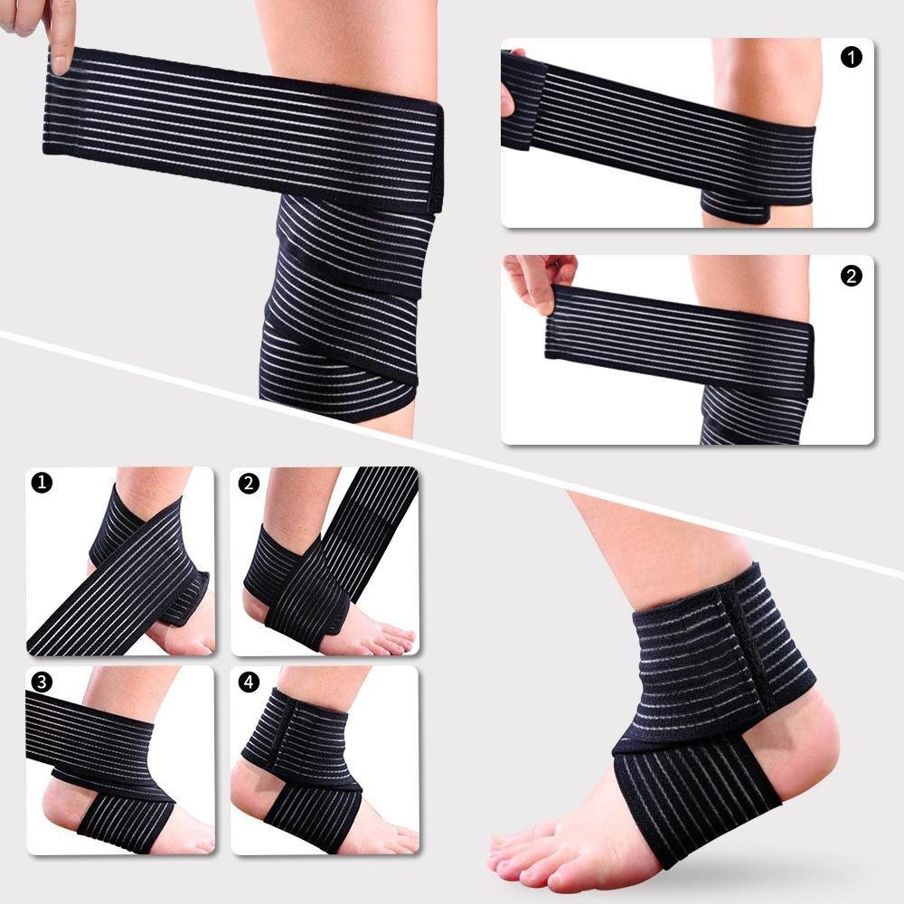 Full-Length 40-300cm Knee Elbow Support Wrap | Adjustable Strap for Sports Gym Fitness | Wrist Ankle Pain Relief Bandage Cuff 1