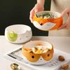 Hand Painted Fox Cat Dog Bowls Cute Animal Bowl for Salad Fruit Noodle Rice Soup Creative Underglaze Ceramic Children Tableware