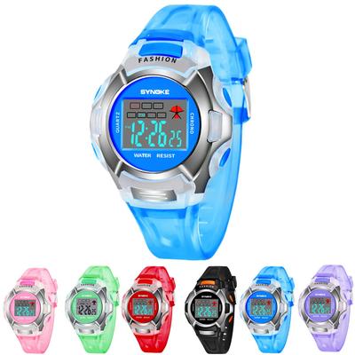 Digital Watch for Student Electronic LED Night Alarm Date and Day Hour Color Timer Popular Gift for School Entrance Day Girls, Kids, Girls, Watch,