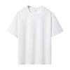 Women's High-End White Mercerized Cotton T-Shirt - Summer 2026 Pure Cotton Short Sleeve, Round Neck, Loose Fit, Slimming Top