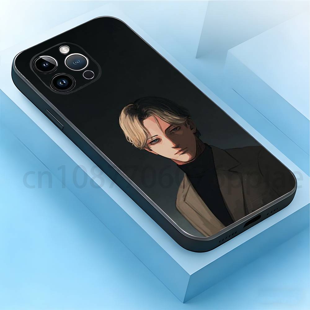 Johan Liebert M-Monster Phone Case For iPhone 17,16,15,14,13,12,11,XR,Pro,Max,Plus,mini, Silicone Black Cover iPhone12