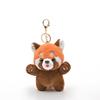 Cute Raccoon Plush Pendant Keychain 3D Eyes Lovely Long Tail Raccoon Plushies Ornament Backpack Accessorie Gift