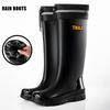 New Men's Non-slip Rain Boots Long-tube High-top Waterproof Shoes Wear-resistant Work Chef Shoe Men High Tube Style Rubber Shoes
