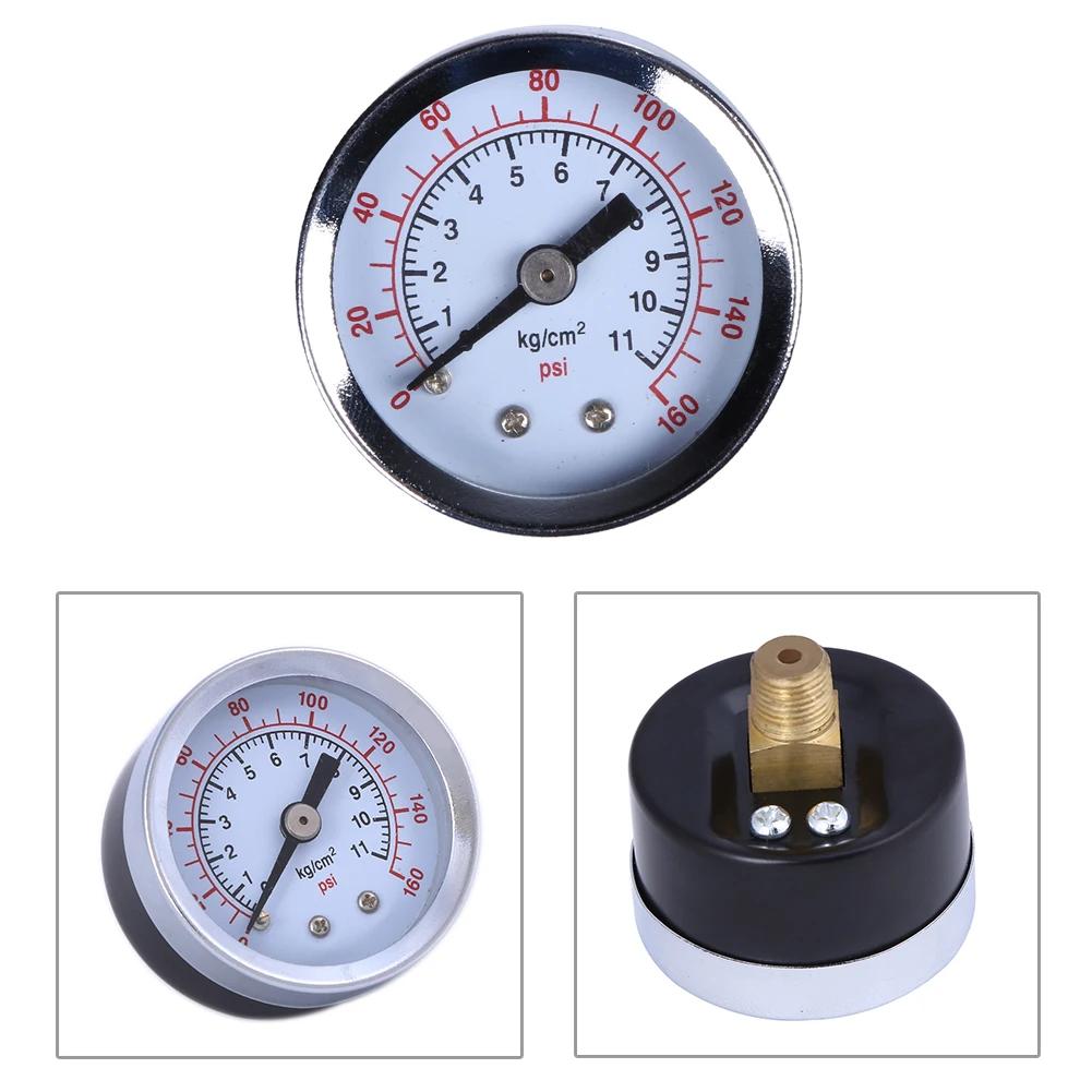 Face Pressure Gauge 15/30/60//100//160/200 PSI & Bar for Air Gas Water Fuel Liquid.Car Tyre Air Pressure Tester Tire Gauge