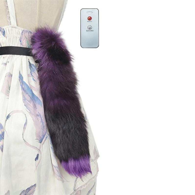 Furry Remote Operated Foxes Tail Accessory Adjustable Moving Costume Tail For Stage Shows And Costume Parties