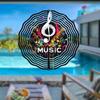 2D Musical Note Wind Spinner - Vibrant Kinetic Metal Art for Outdoor Decor, Durable Hanging Ornament for Garden