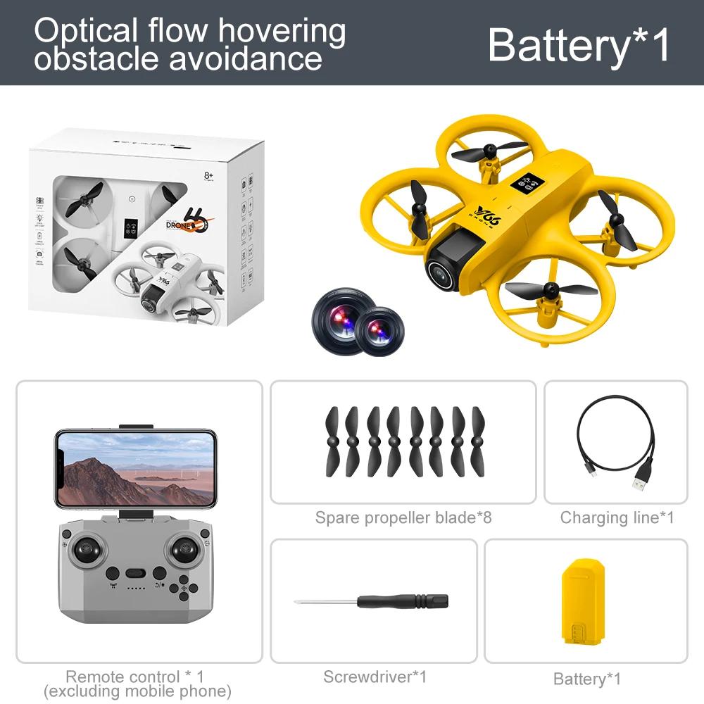 Kids Toys Gift V66 Mini Drone 4K Profession HD Wide Angle Camera WiFi FPV RC Dron Height Keep Helicopter Foldable Quadcopter