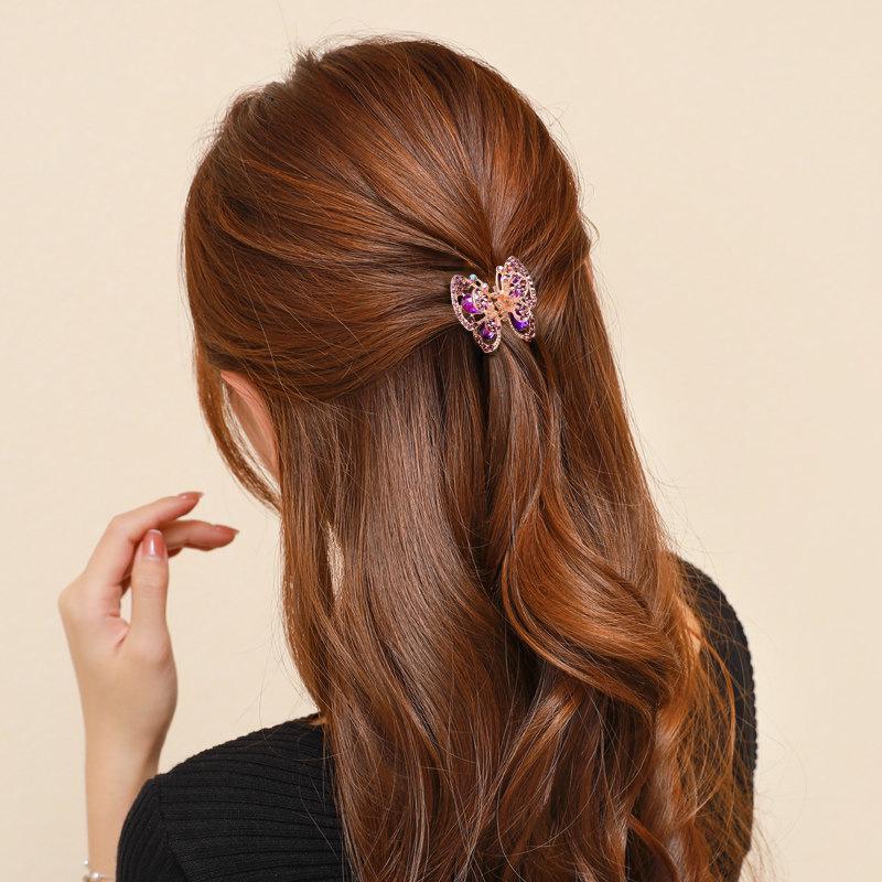 Mittelgroße Haarspange mit Strasssteinen im koreanischen Stil - Damen-Haarschmuck & Schmuck