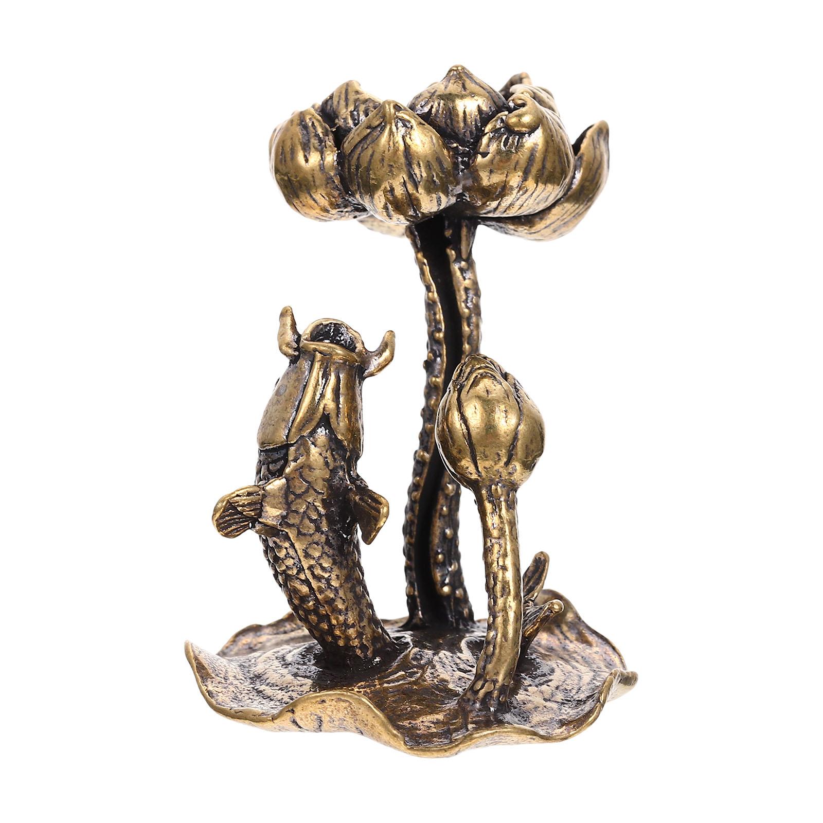 

Shantou Zen Украшение Домашний Декор Подставка Для Благовоний Курильница Винтажная Домашняя Курильница Медь Чистая золотистый