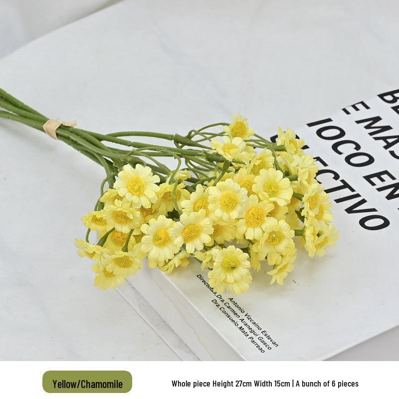 

High-End Realistic Chamomile & Daisy Artificial Flower Bouquet for Decor and Photography Props