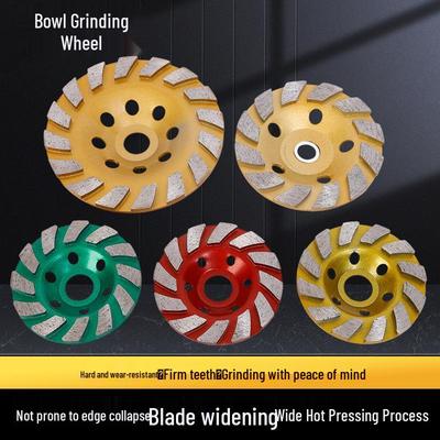 Brazed Diamond Bowl Grinding Disc for Cutting and Dual-Use On Floors and Walls with Angle Grinder
