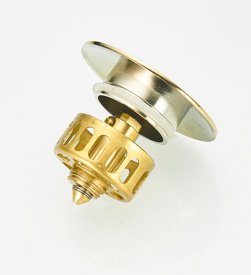 Gold Bathroom Basin Sink Pop Up Drain Brass Material Waste Stopper Floor Drain Non-Porous Bathroom Basin Drainer Bath Hardware