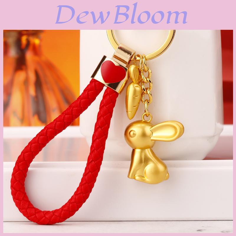 Exquisite High-end Alloy Rabbit Car Keychain For Women Cute Creative Bag Accessory