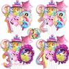 Princess Cinderella Belle Mermaid Balloons 32Inch Number Birthday Party Decoration Princess Helium Balloon Set Girls Baby Shower