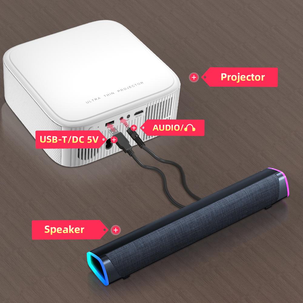 4D Speaker Bar Stereo Sound Subwoofer Bluetooth Speaker for Macbook Laptop Notebook PC Music Player 3.5mm Soundbar Loudspeaker