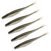 5Pcs Soft Fishing Lures Floating Baits Slightly Split Tail Swimbaits Lures Artificial Swimbaits for Saltwater Fishing