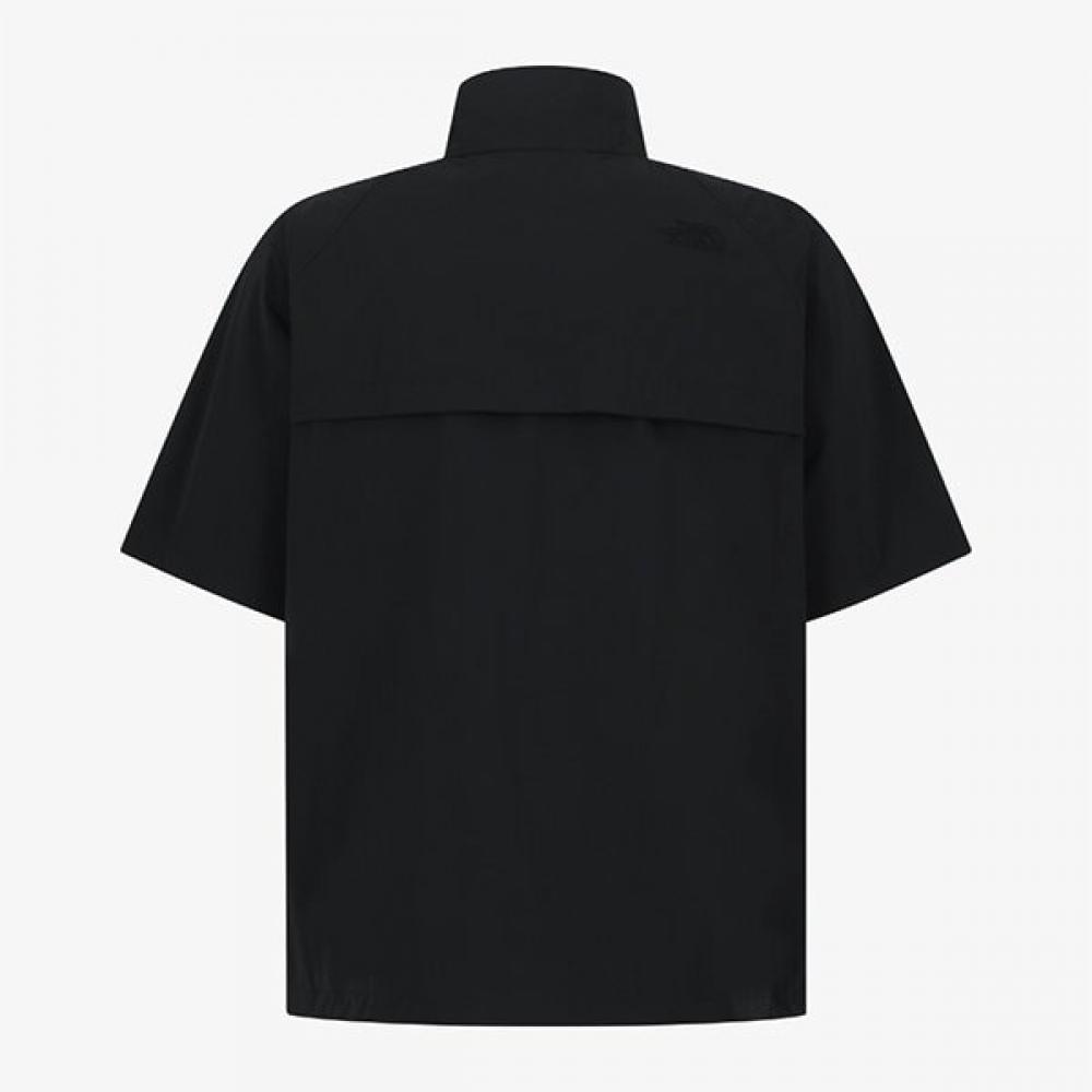 The North Face Men Icepulse Short Sleeve Zip Up Blk Nt7ks01j