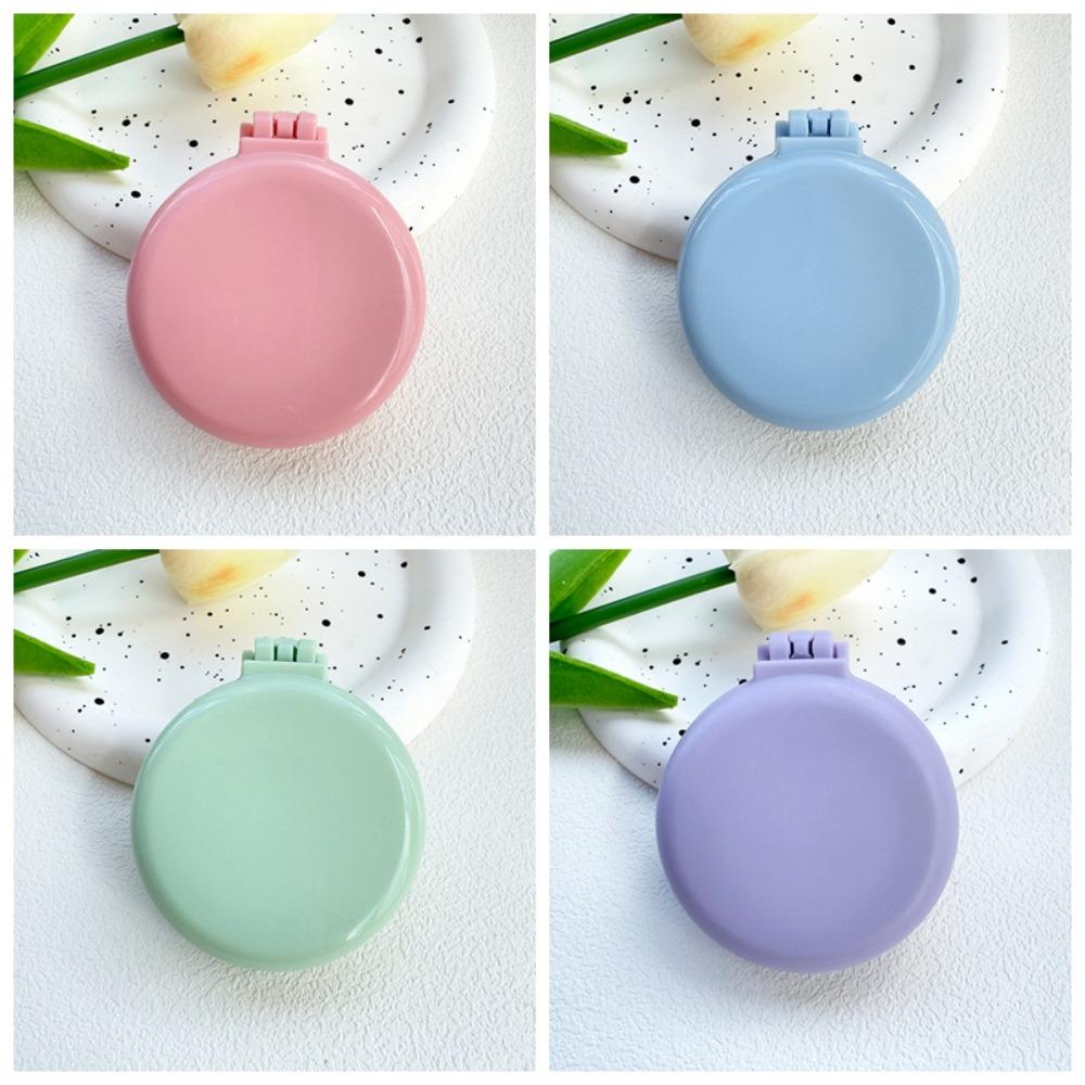 4Pcs Round Folding Air Bag Comb Dual Use Pocket Hair Brush Portable Makeup Mirror with Comb  Travel