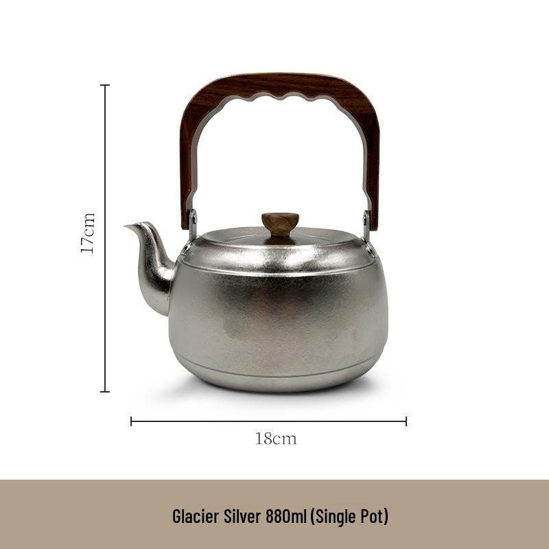 Portable Pure Titanium Kettle Teapot for Brewing and Boiling 880ml