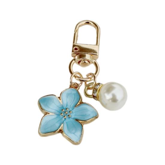 

Pendant Ergonomic Flower Design Key Versatile Key Ring Decorative Holder Backpack Bag Accessory
